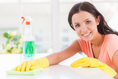 Professional office cleaning in Uxbridge reception area