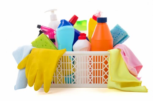 Home cleaners in Uxbridge refreshing a living space with organised and thorough cleaning