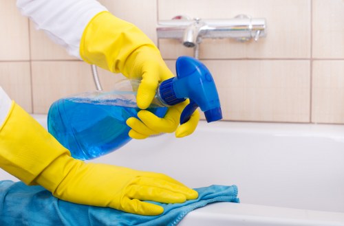 Professional house cleaning in Uxbridge with a tidy living room