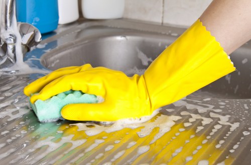 Detailed kitchen cleaning during end of tenancy cleaning in Uxbridge