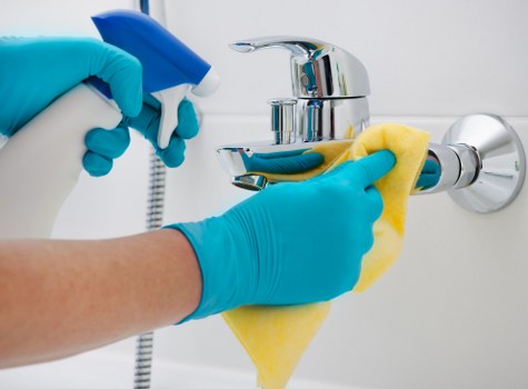 Training on correct handling of cleaning products and equipment