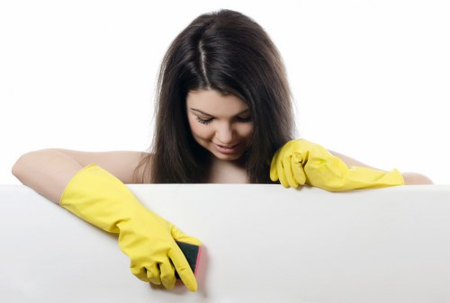 Office cleaning team in Uxbridge maintaining a tidy workspace